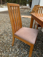 Wood Dining Table with Leaf and 4 Chairs