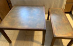 Harry Lunstead Designs Acid Washed Bronze Side Table and Coffee Table