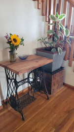 Live oak table on singer base
