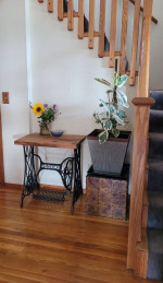 Live oak table on singer base