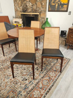 Perfectly Paired Mid Century Modern Dining Table & Chairs with Hutch