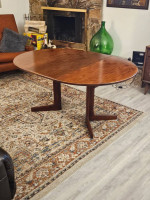 Perfectly Paired Mid Century Modern Dining Table & Chairs with Hutch
