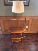 End table with light