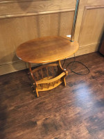 End table with light