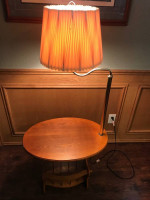 End table with light