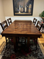 Kona Counter Height Table, Self Storing Leaf, 8 chairs