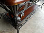 Very nice coffee table, glass wood metal