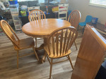 Oak table and chairs