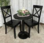 Small Black Table and two Chairs-PRICE DROP!