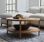 Solid wood oak round coffee table