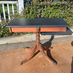 Antique table Brandt mahogany brass hardware and feet claw