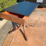 Antique table Brandt mahogany brass hardware and feet claw