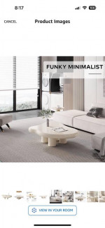 New mini coffee table creme