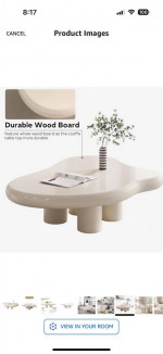 New mini coffee table creme