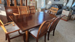 formal dining table and china hutch