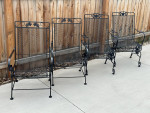 5 Piece Outdoor Wrought Iron Round Patio Table and Chairs!