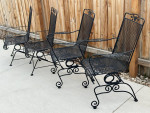 5 Piece Outdoor Wrought Iron Round Patio Table and Chairs!