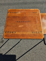 1961 Wooden Danish Folding Liquor Table