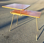 1961 Wooden Danish Folding Liquor Table