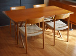 Restored Hans Wegner "saw-horse" Danish teak dining table/desk AT303