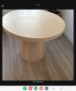 Modern Pedestal Table w/Ext leaf Round or Oval