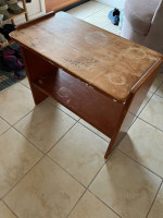 Solid wood side table