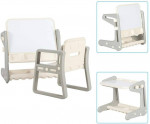 Convertible Kid Easel, Whiteboard Desk Table and Chair Arts Set