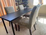 Long Table and 4 Dining Chairs (OBO)