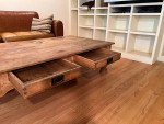 Rustic Hand Crafted Coffee Table with Drawers