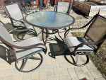 Patio set table 4swivel chairs