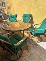 Patio set table all 4 swivel chairs…