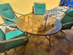 Patio set table all 4 swivel chairs…
