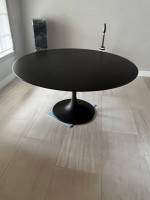 RH Aero Dark Walnut Round Table