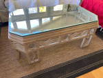 BEVELED GLASS "OCEAN WAVES" COFFEE TABLE