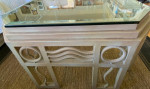 BEVELED GLASS "OCEAN WAVES" COFFEE TABLE