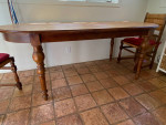 ANTIQUE "MISSION STYLE" DINING TABLE W/ 4 CHAIRS
