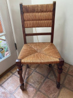 ANTIQUE "MISSION STYLE" DINING TABLE W/ 4 CHAIRS