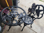 Single Chair Iron Table Set