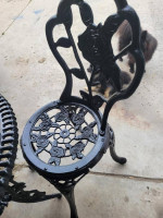 Single Chair Iron Table Set