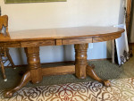Large dining table and 6 chairs
