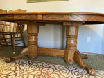 Large dining table and 6 chairs