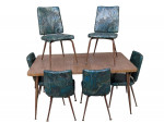 1960s Retro Dinette Set. Mid-Century Formica Kitchen Table w/ Leaf