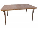 1960s Retro Dinette Set. Mid-Century Formica Kitchen Table w/ Leaf