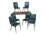 1960s Retro Dinette Set. Mid-Century Formica Kitchen Table w/ Leaf