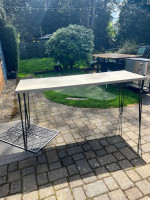 6 foot long TABLE WORKBENCH - 25” wide 35” tall dining outdoor indoor