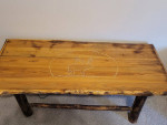 Coffee table  with elk picture