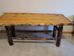 Coffee table  with elk picture