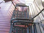 2 Wonderful Glider Deck / Lawn Chairs with Drink Table