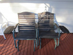 2 Wonderful Glider Deck / Lawn Chairs with Drink Table