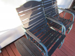 2 Wonderful Glider Deck / Lawn Chairs with Drink Table